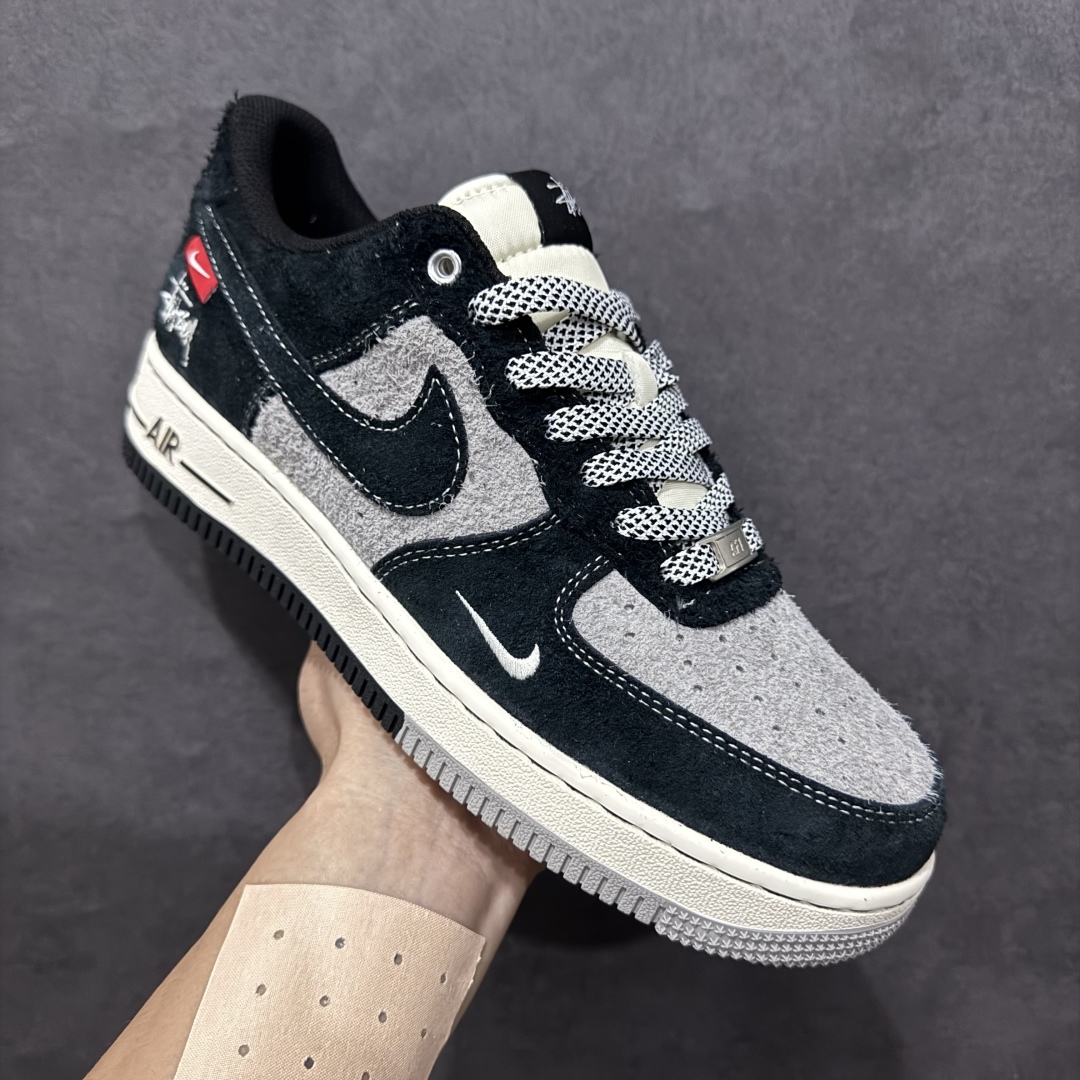 图片[3]-【定制版】Nk Air Force 1\’07 Low 斯图西联名 黑灰双色底 空军一号低帮休闲板鞋 SJ6698-017rn#原楦头原纸板 原装鞋盒 定制五金配件 内置全掌气垫 原厂鞋底 r 尺码：36 36.5 37.5 38 38.5 39 40 40.5 41 42 42.5 43 44 44.5 45  编码：HXS310320-莆田鞋批发中心