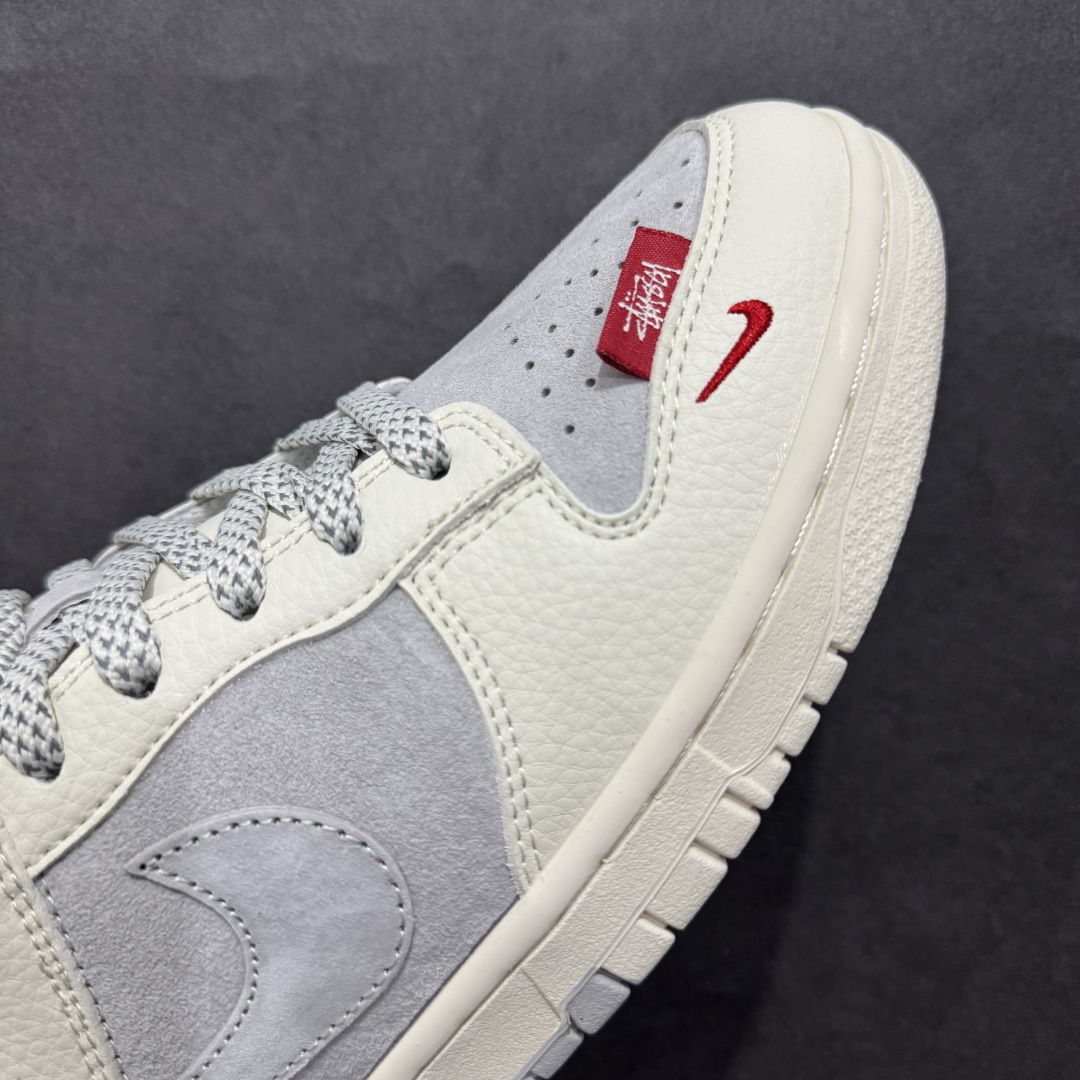 图片[5]-【定制版】Nk SB Dunk Low 斯图西联名 米灰灰勾 周年高端定制 低帮休闲板鞋 FC1688-206rn#定制鞋盒 大厂纯原品质出货 超高清洁度 皮料切割干净无任何毛边 细节完美 r 尺码：36 36.5 37.5 38 38.5 39 40 40.5 41 42 42.5 43 44 44.5 45  编码：HXS320340-莆田鞋批发中心