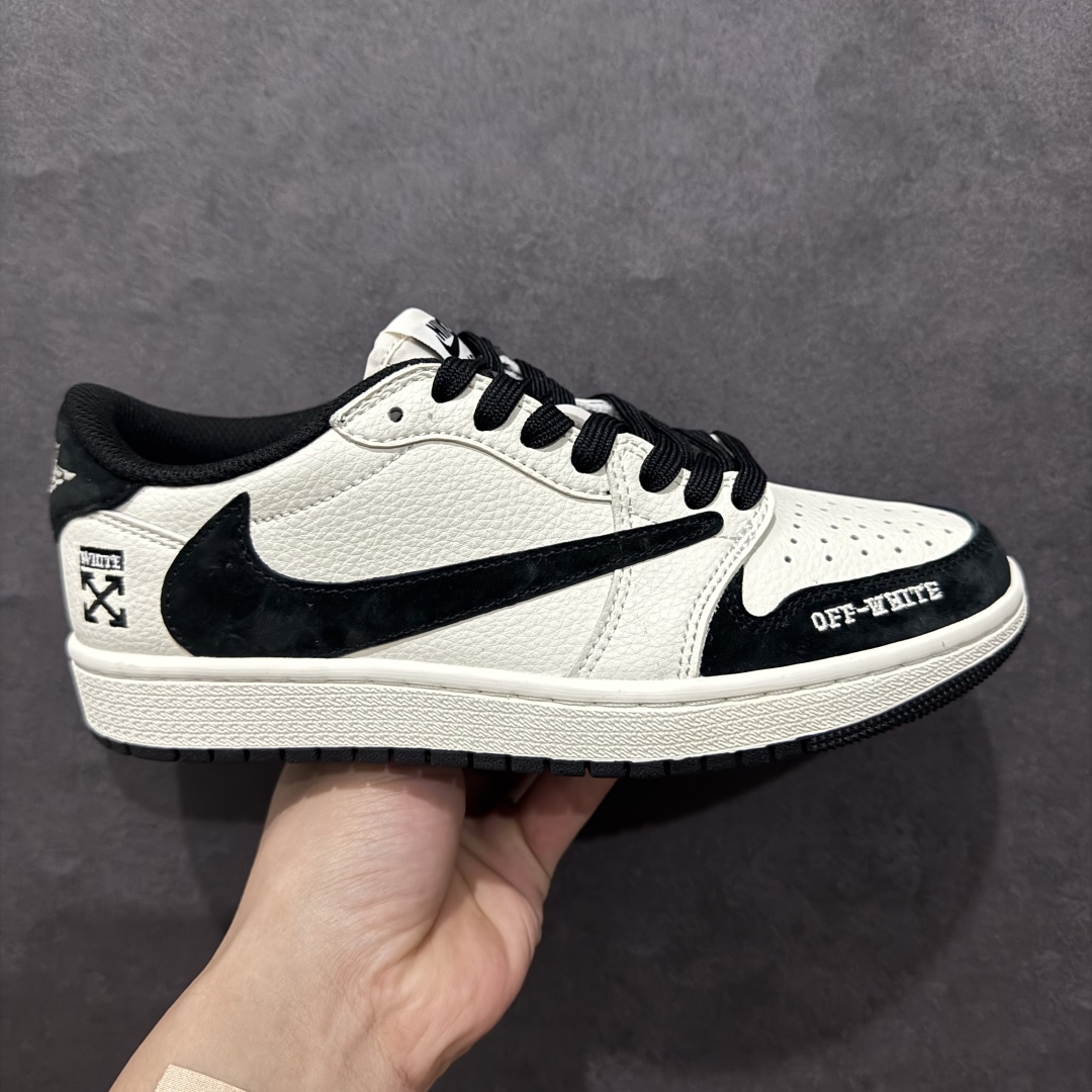 【定制版】Travis Scott x Fragment Design x Air Jordan 1 Low OG SP AJ1 乔1 Off-White联名 百搭黑白 蓝红灰猪八 低帮文化休闲板鞋 DM7866-065rn#多方联名合作融合了Travis Scott 独特的音乐风格，藤原浩个性的设计风格以及Jordan品牌的经典元素 使其成为一双具有独特身份和价值的鞋子 清新而立体的外观加上联名标识更突出了其独特身份 这种配色方案显示出活力和时尚感 在视觉上引人注目  鞋身的质感和细腻的细节处理使其显得高端而格调十足  这款“倒钩”联名是设计与创意完美结合  融合多方的个性风格是一款备受瞩目的潮流鞋款r 尺码：36 36.5 37.5 38 38.5 39 40 40.5 41 42 42.5 43 44 44.5 45  编码：HXS340360-莆田鞋批发中心