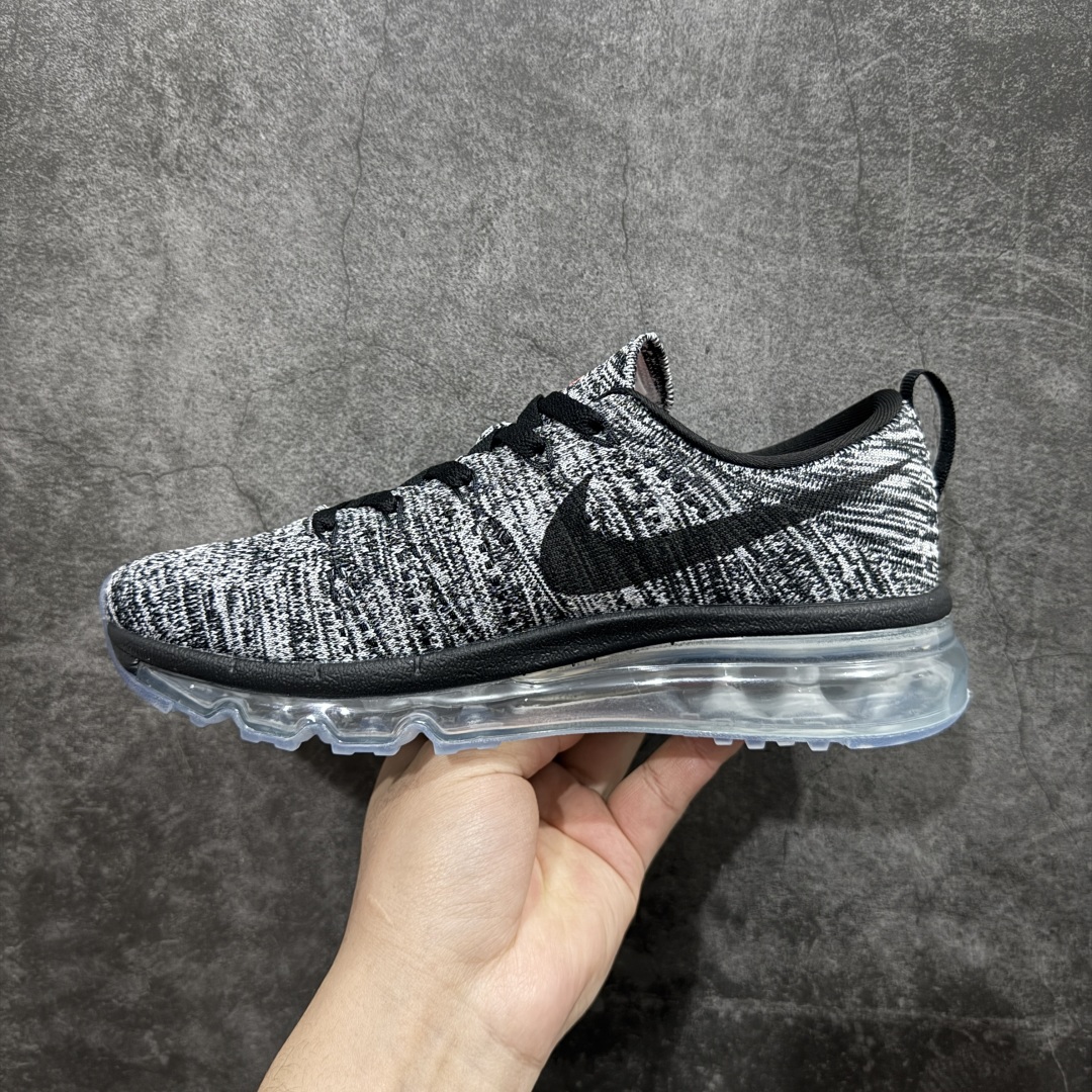 图片[2]-【纯原YH版本】Nike Air Max Flyknit 2014舒适百搭减震耐磨 低帮 休闲跑步鞋NIKE FLYKNIT AIR MAX 跑步鞋使用备受欢迎的创新FLYKNIT鞋面，一体成形无缝设计将良好的透气性、柔韧性及支撑性完美结合于一身，结合飞线（FLYWIRE）科技，大幅减轻鞋身重量同时，更能根据步态实时调整鞋面的贴合度，如第二层皮肤般轻盈包裹双脚。高性能的缓震性能可将外部冲击力减至最低，让热爱驰骋的你得到可靠的保护。抓地力半透明橡胶外底结合升级版华夫格外底纹路，保证高磨区的耐久性同时更能带给双脚持久稳定的抓地力，无论是路跑或赛道跑，都能为你造就强大功能支持。 货号：620469-105灰黑  尺码：35.5 36 36.5 37.5 38 38.5 39 40 40.5 41 42 42.5 43 44 44.5 45 46 46.5 编码：DF300320-莆田鞋批发中心