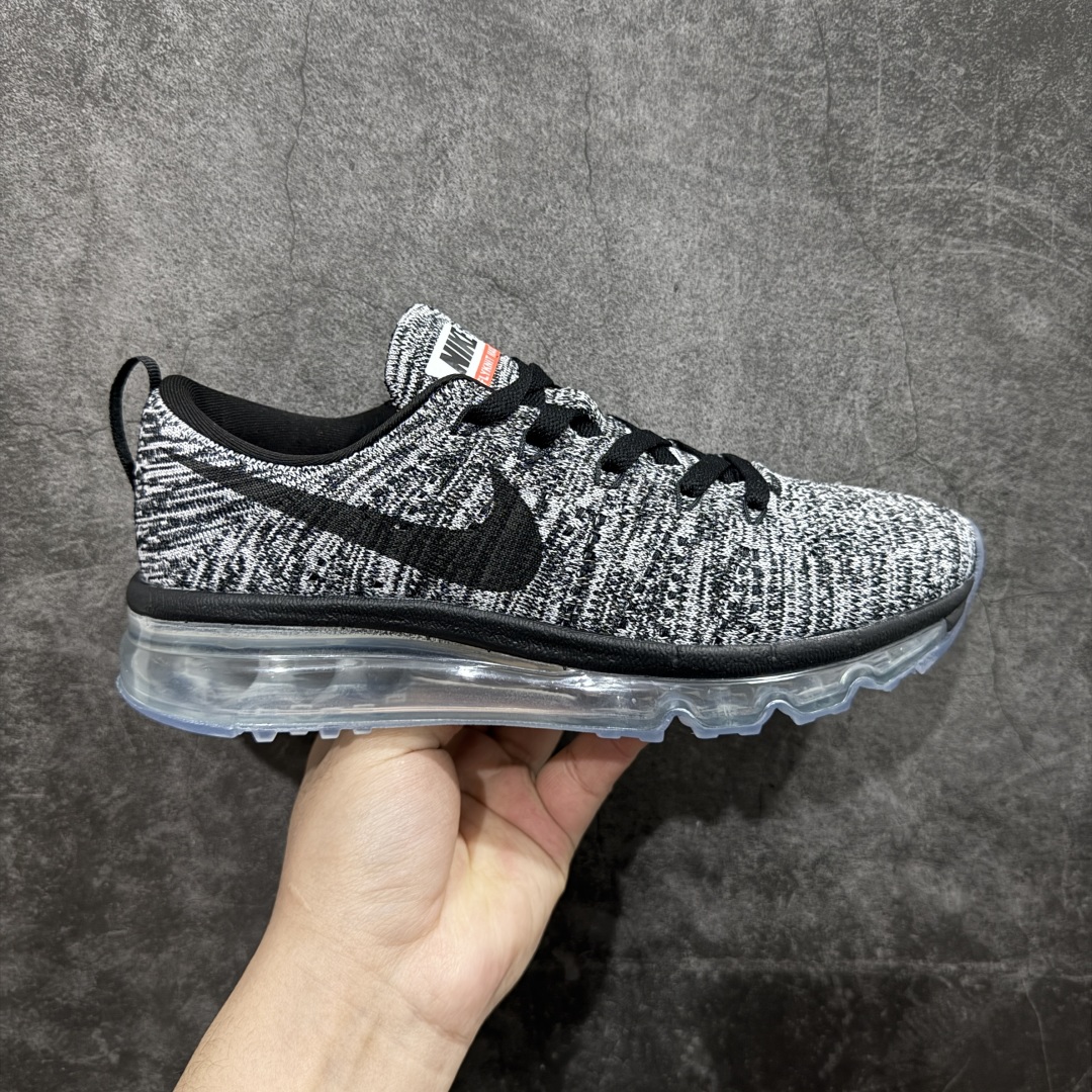 【纯原YH版本】Nike Air Max Flyknit 2014舒适百搭减震耐磨 低帮 休闲跑步鞋NIKE FLYKNIT AIR MAX 跑步鞋使用备受欢迎的创新FLYKNIT鞋面，一体成形无缝设计将良好的透气性、柔韧性及支撑性完美结合于一身，结合飞线（FLYWIRE）科技，大幅减轻鞋身重量同时，更能根据步态实时调整鞋面的贴合度，如第二层皮肤般轻盈包裹双脚。高性能的缓震性能可将外部冲击力减至最低，让热爱驰骋的你得到可靠的保护。抓地力半透明橡胶外底结合升级版华夫格外底纹路，保证高磨区的耐久性同时更能带给双脚持久稳定的抓地力，无论是路跑或赛道跑，都能为你造就强大功能支持。 货号：620469-105灰黑  尺码：35.5 36 36.5 37.5 38 38.5 39 40 40.5 41 42 42.5 43 44 44.5 45 46 46.5 编码：DF300320-莆田鞋批发中心