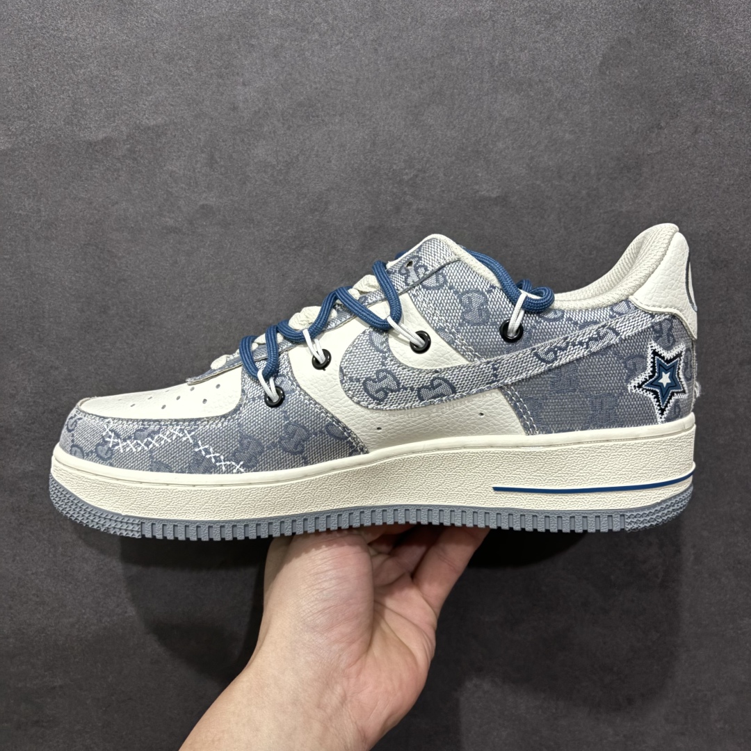 图片[2]-【定制版】Nk Air Force 1\’07 Low \”Blue Star\” 蓝色星星 空军一号低帮休闲运动绑带休闲板鞋 BD0077-222r 尺码：36 36.5 37.5 38 38.5 39 40 40.5 41 42 42.5 43 44 44.5 45  编码：HXS310320-莆田鞋批发中心