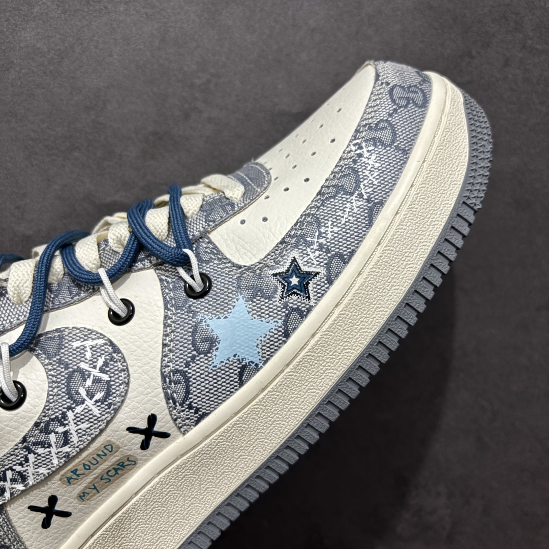 图片[5]-【定制版】Nk Air Force 1\’07 Low \”Blue Star\” 蓝色星星 空军一号低帮休闲运动绑带休闲板鞋 BD0077-222r 尺码：36 36.5 37.5 38 38.5 39 40 40.5 41 42 42.5 43 44 44.5 45  编码：HXS310320-莆田鞋批发中心