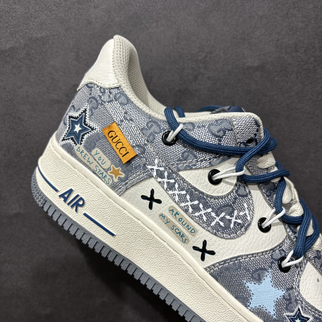 图片[6]-【定制版】Nk Air Force 1\’07 Low \”Blue Star\” 蓝色星星 空军一号低帮休闲运动绑带休闲板鞋 BD0077-222r 尺码：36 36.5 37.5 38 38.5 39 40 40.5 41 42 42.5 43 44 44.5 45  编码：HXS310320-莆田鞋批发中心