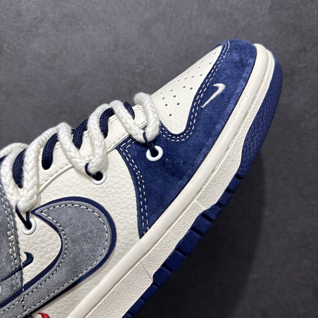 图片[5]-【定制版】Nk SB Dunk Low Sup联名 灰蓝灰勾 周年高端定制 低帮休闲板鞋rn#定制鞋盒 大厂纯原品质出货 超高清洁度 皮料切割干净无任何毛边 细节完美 r 货号：YX5066-260 尺码：36 36.5 37.5 38 38.5 39 40 40.5 41 42 42.5 43 44 44.5 45  编码：HXS340360-莆田鞋批发中心