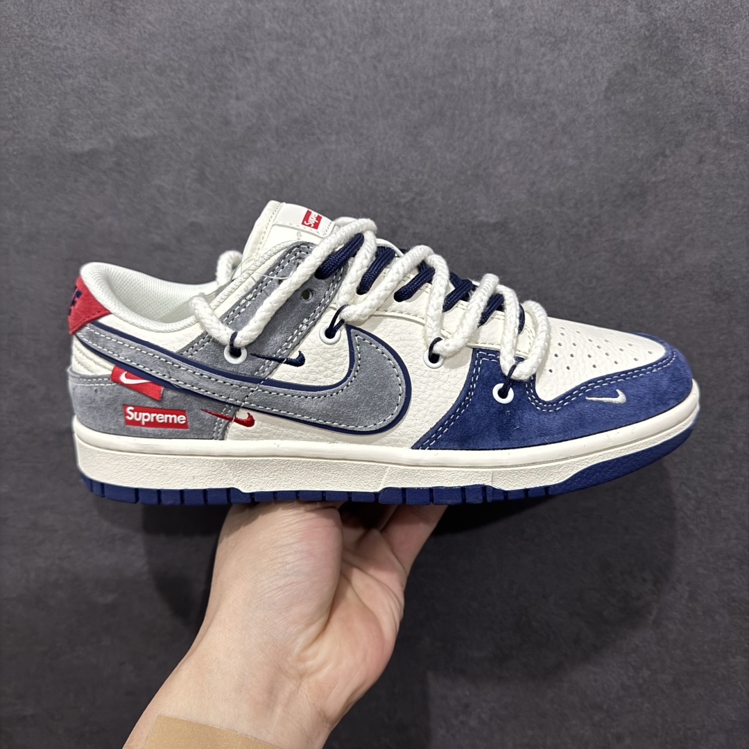 【定制版】Nk SB Dunk Low Sup联名 灰蓝灰勾 周年高端定制 低帮休闲板鞋rn#定制鞋盒 大厂纯原品质出货 超高清洁度 皮料切割干净无任何毛边 细节完美 r 货号：YX5066-260 尺码：36 36.5 37.5 38 38.5 39 40 40.5 41 42 42.5 43 44 44.5 45  编码：HXS340360-莆田鞋批发中心