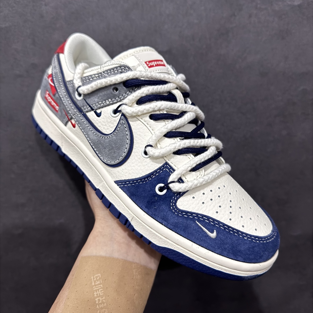 图片[3]-【定制版】Nk SB Dunk Low Sup联名 灰蓝灰勾 周年高端定制 低帮休闲板鞋rn#定制鞋盒 大厂纯原品质出货 超高清洁度 皮料切割干净无任何毛边 细节完美 r 货号：YX5066-260 尺码：36 36.5 37.5 38 38.5 39 40 40.5 41 42 42.5 43 44 44.5 45  编码：HXS340360-莆田鞋批发中心