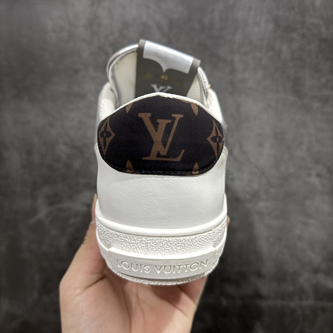 【广东纯原版本】LOUIS VUITTON Charlie 牛仔布 拼接低帮 时尚板鞋男士低帮运动鞋