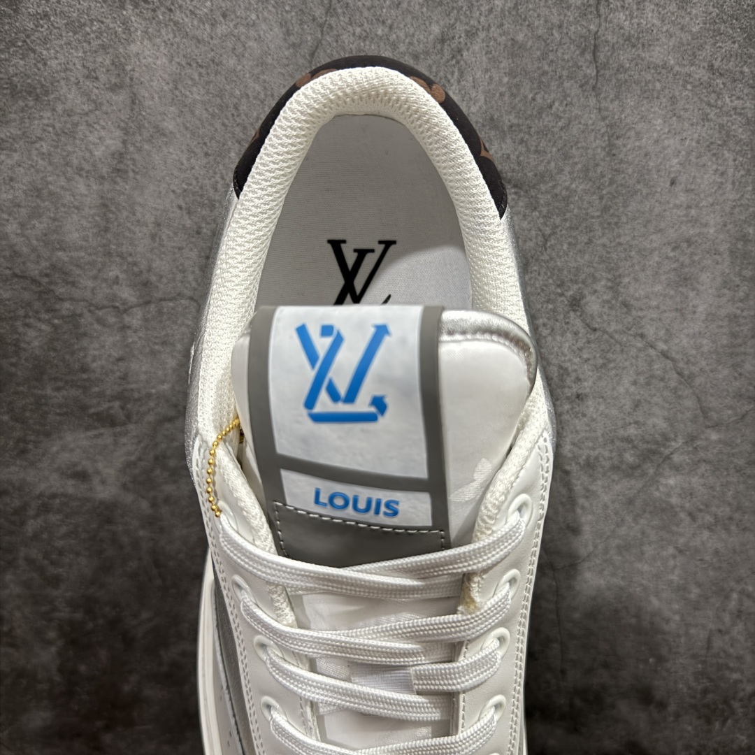 【广东纯原版本】LOUIS VUITTON Charlie 牛仔布 拼接低帮 时尚板鞋男士低帮运动鞋