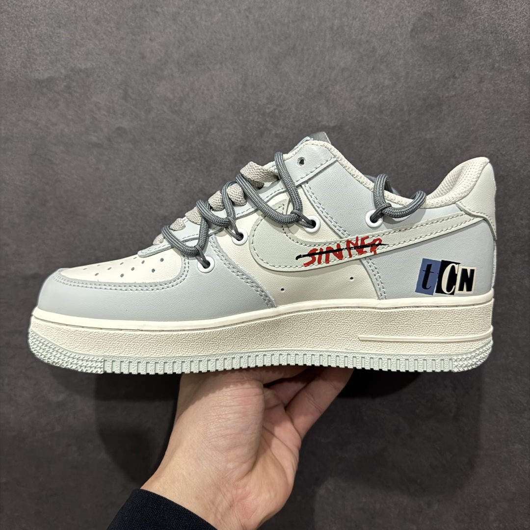 图片[2]-【公司级】Nike Air Force 1 Low 07 灰蓝绑带涂鸦n原楦头原纸板 打造纯正低帮空军版型 专注外贸渠道 全掌内置蜂窝气垫原盒配件 原厂中底钢印、拉帮完美官方货号：KS6896 222 Size：36 36.5 37.5 38 38.5 39 40 40.5 41 42 42.5 43 44 44.5 45 编码：HXS310320-莆田鞋批发中心