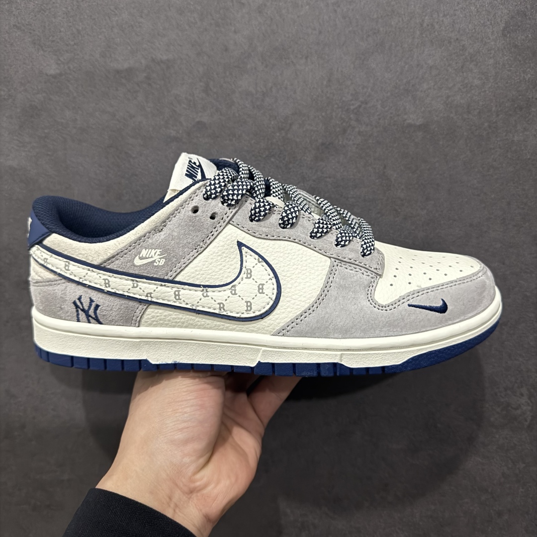 【定制版】Nk SB Dunk Low MLB联名 刺绣蓝Logo 周年高端定制 低帮休闲板鞋 DJ2024-092rn#定制鞋盒 大厂纯原品质出货 超高清洁度 皮料切割干净无任何毛边 细节完美 r 尺码：36 36.5 37.5 38 38.5 39 40 40.5 41 42 42.5 43 44 44.5 45  编码：HXS340360-莆田鞋批发中心