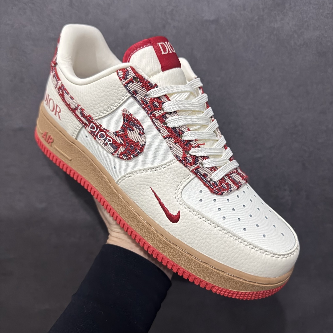 图片[3]-【定制版】Nk Air Force 1\’07 Low 迪奥联名 米红花纹 空军一号低帮休闲板鞋 KK1988-049rn#原楦头原纸板 原装鞋盒 定制五金配件 内置全掌气垫 原厂鞋底 r 尺码：36 36.5 37.5 38 38.5 39 40 40.5 41 42 42.5 43 44 44.5 45  编码：HXS310320-莆田鞋批发中心