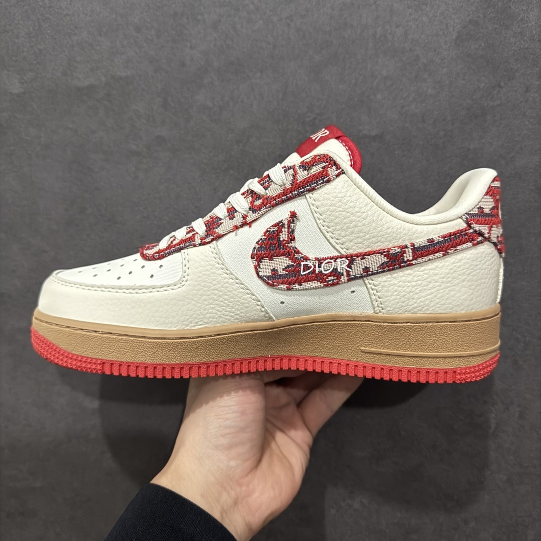 图片[2]-【定制版】Nk Air Force 1\’07 Low 迪奥联名 米红花纹 空军一号低帮休闲板鞋 KK1988-049rn#原楦头原纸板 原装鞋盒 定制五金配件 内置全掌气垫 原厂鞋底 r 尺码：36 36.5 37.5 38 38.5 39 40 40.5 41 42 42.5 43 44 44.5 45  编码：HXS310320-莆田鞋批发中心