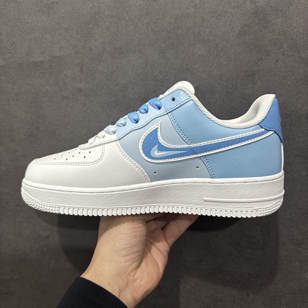 图片[2]-【公司级】Nk Air Force 1\’07 Low 二次元断勾 空军一号低帮休闲板鞋 CW2288-952rn#配色灵感来源于二次元漫画风，鞋面手绘渐变的蓝色色块，加上断勾设计，十分吸睛，整体配色简约，上脚百搭!r 尺码：36 36.5 37.5 38 38.5 39 40 40.5 41 42 42.5 43 44 44.5 45  编码：HXS290300-莆田鞋批发中心