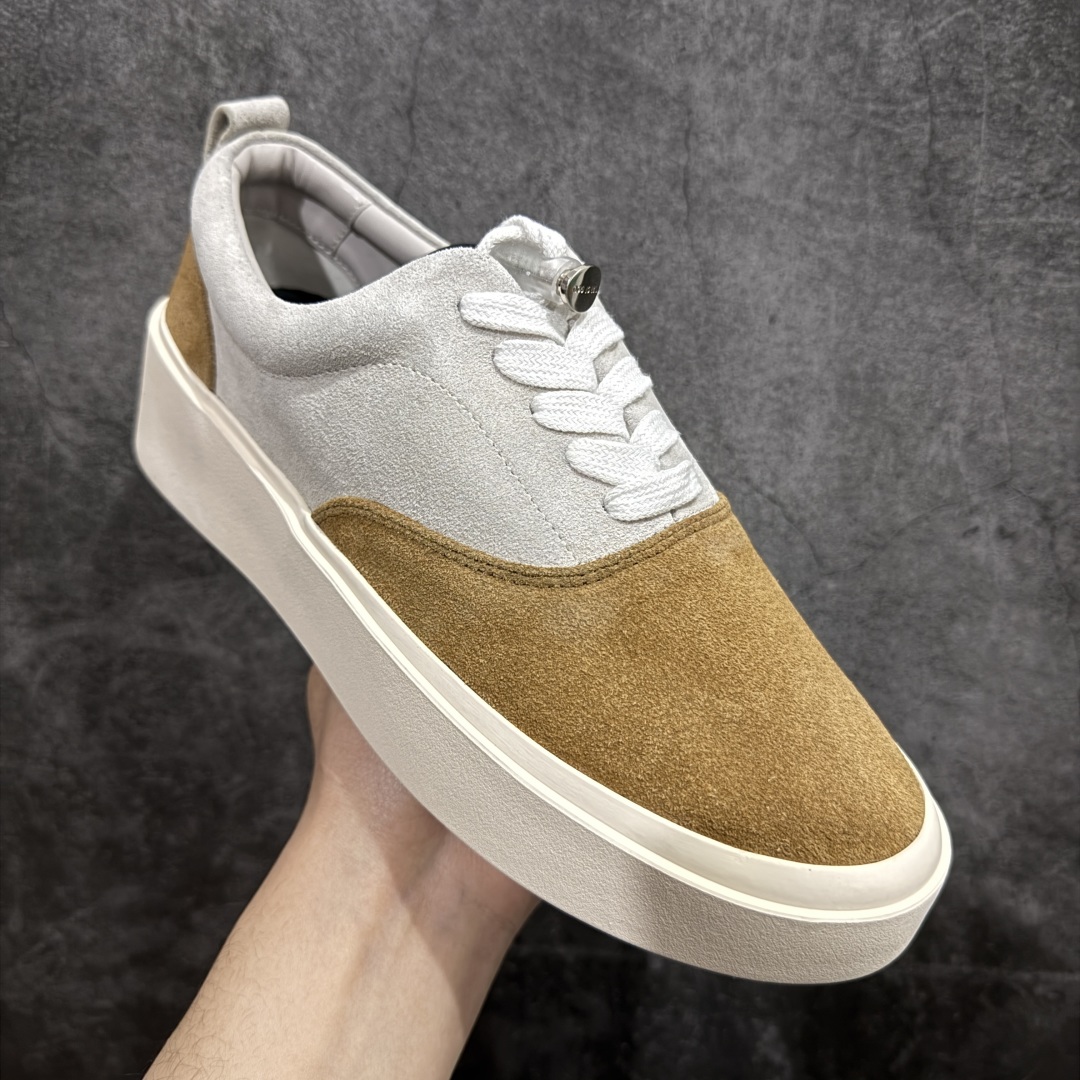 图片[3]-【广东纯原版本】敬畏上帝/Fear of God FOG 101 Low Top Sneaker 低帮板鞋 夜蓝浅灰米白色 欧美范儿必备 洛杉矶街头奢牌 平底低帮增高系带百搭休闲运动板鞋 附赠精致鞋带与配防尘袋配件 采用翻毛皮与牛剖革鞋面材质 外置耐磨橡胶大底Size：39 40 41 42 43 44 45 编码：TL290310-莆田鞋批发中心