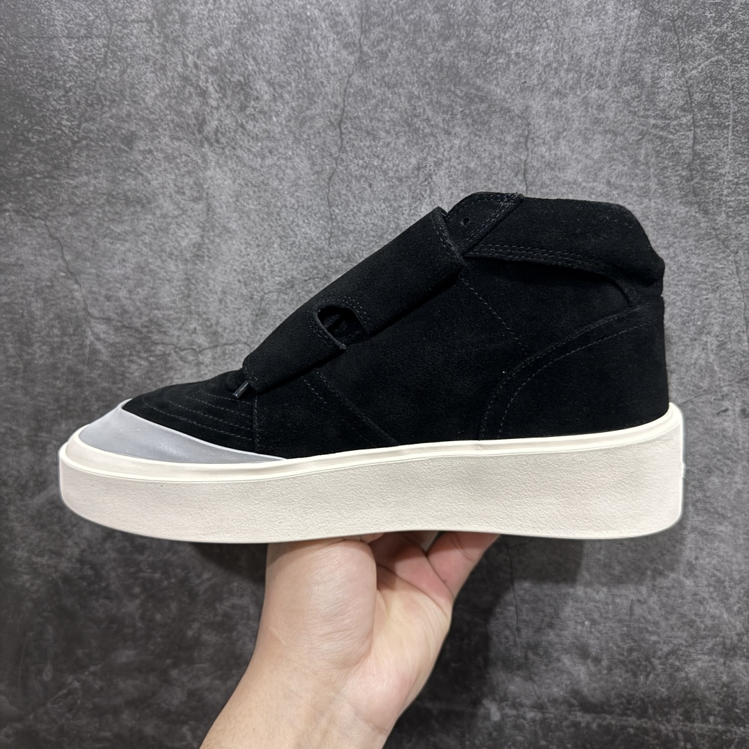 图片[2]-【广东纯原版本】敬畏上帝/Fear of God FOG 101 High Top Sneaker 高帮板鞋 夜蓝浅灰米白色 欧美范儿必备 洛杉矶街头奢牌 平底低帮增高系带百搭休闲运动板鞋 附赠精致鞋带与配防尘袋配件 采用翻毛皮与牛剖革鞋面材质 外置耐磨橡胶大底Size：39 40 41 42 43 44 45 编码：TL410430-莆田鞋批发中心