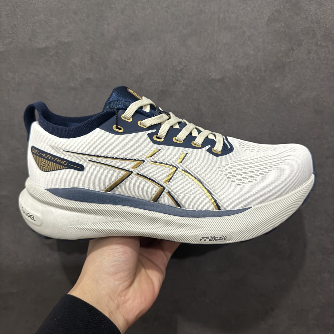 【公司级】Asics Gel-Kayano 31 Platinum  亚瑟士31代 运动休闲透气专业跑鞋 rn原档案据数开发楦型纸版 原装印尼工代进口单丝纤维程工网布鞋面，更贴合脚型和舒适透气，后跟稳定片带来合脚舒适的穿着感优化后的GEL，提供更好的缓冲保护性，FLYTEFOAM BLAST中底科技，兼具轻量、缓冲、回弹，提升跑步推进力，给跑步健将营造新的跑步体验。 r 尺码：36 37 37.5 38 39 39.5 40 40.5 41.5 42 42.5 43.5 44 45  编码：LDS230250-莆田鞋批发中心