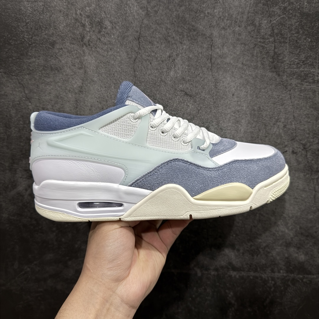 【纯原版】Air Jordan AJ4 RM 重置 重制版低帮复古篮球鞋 FQ7939-101nn采用了低帮的设计 并保留了众多AJ4的经典元素 鞋身以皮革、麂皮材质拼接打造 AJ4经典的TPU材质延伸至后跟 增强鞋款稳定性 而鞋身侧面的网格设计则被取消 尾部的NIKE AIR标志也得到保留 并同时带有飞人logo 中底部分同样搭载了可视AIR气垫 鞋底采用米白色中底和外底呈现 为整个设计收尾SIZE：36 36.5 37.5 38 38.5 39 40 40.5 41 42 42.5 43 44 44.5 45 46 47.5 编码：SL300320-莆田鞋批发中心