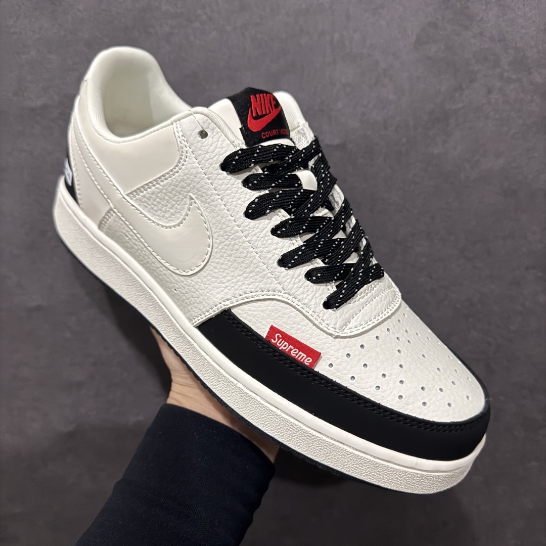 图片[3]-【定制版】Nike Court Vision Low Supreme联名n休闲运动板鞋 纯原版本n低帮百搭透气休闲运动板鞋，经典耐用的设计，兼顾舒适脚感和出众风范，演绎匠心之作。结构性的支撑贴合感结合复古篮球设计，塑就场外全明星风范官方货号: FD5188 127 尺码：36 36.5 37.5 38 38.5 39 40 40.5 41 42 42.5 43 44 44.5 45 编码：CC2602805-莆田鞋批发中心