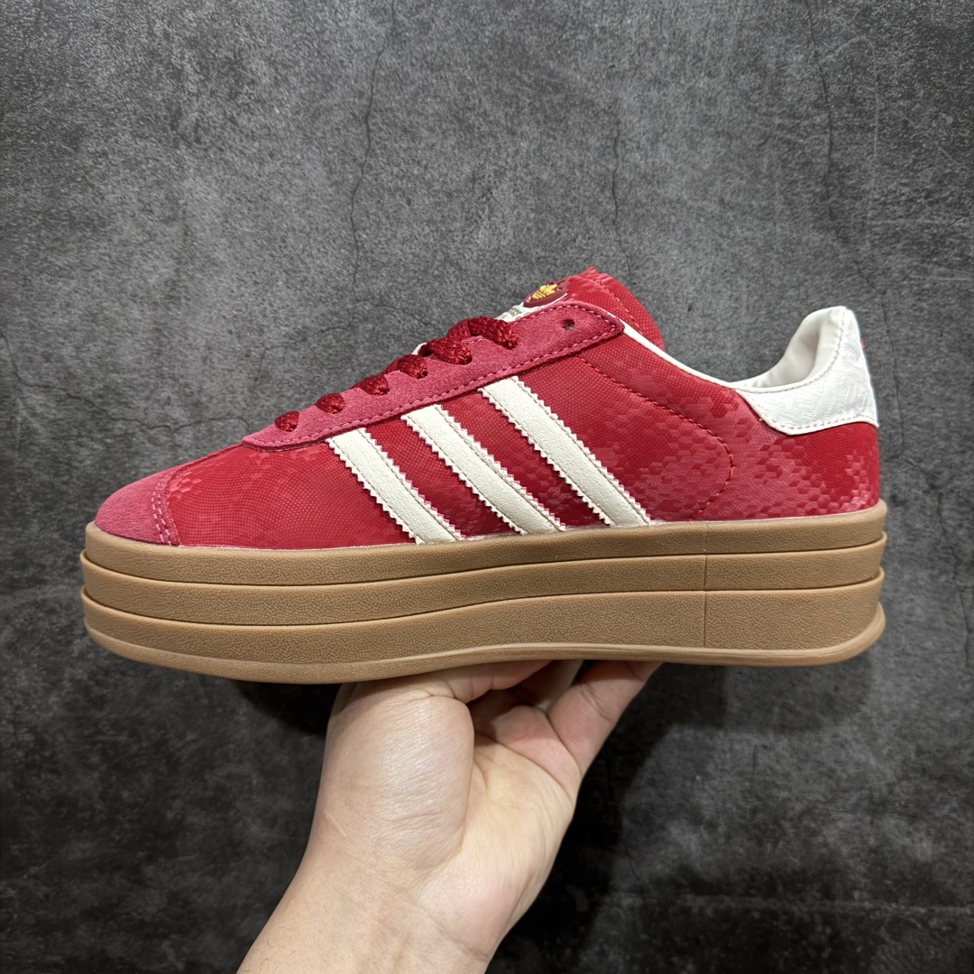 图片[2]-【首发版】Ad Originals Gazelle Bold JQ5977 蛇年限定 三叶草厚底休闲防滑耐磨低帮板鞋n首个工厂出货原厂原数据版型 原厂皮料切割干净无任何毛边鞋型细节完美 超高清洁度 尺码：35 36 36.5 37 38 38.5 39 40 编码：LDS260280-莆田鞋批发中心