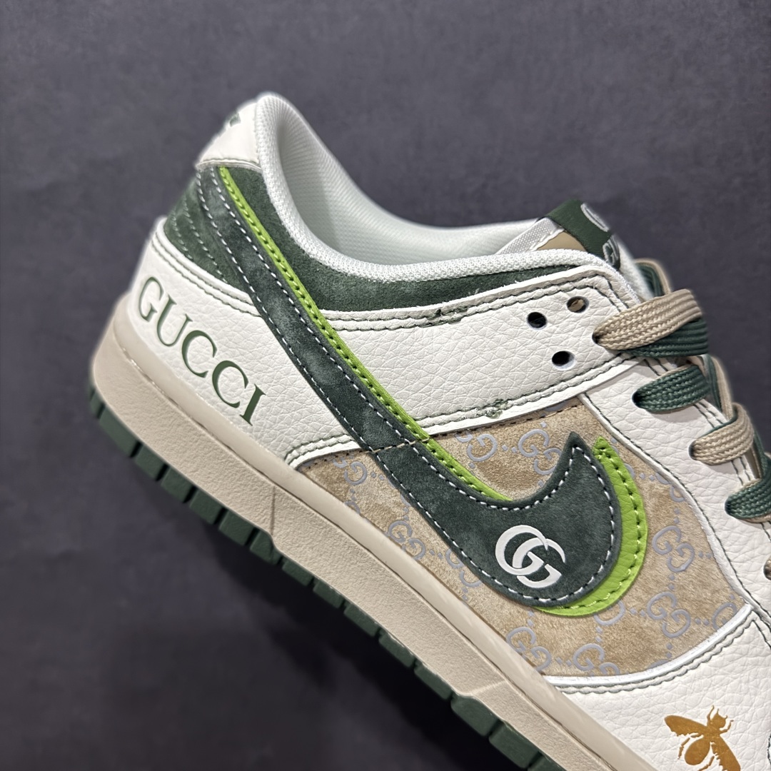 图片[6]-【定制版】Nike SB Dunk Low x GUCCI 灰棕绿小钩双鞋带n纯原大厂出品 极力推荐n原装头层材料 独家版型蒸餾加工n帶來的是更好的视觉和脚感体验n大厂纯原品质出货 清洁度 电绣工艺皮料切割干净无任何毛边 细节完美 官方货号：DM6868 025 尺码：36 36.5 37.5 38 38.5 39 40 40.5 41 42 42.5 43 44 44.5 45  编码：HXS340360-莆田鞋批发中心