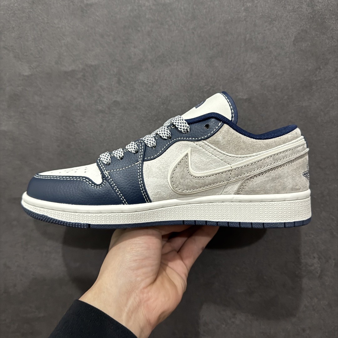 图片[2]-【定制版】Air Jordan 1 Low AJ1 乔1 北面联名 蓝白灰猪八 高端定制 低帮复古篮球鞋rn#定制鞋盒 大厂纯原品质出货 超高清洁度 皮料切割干净无任何毛边 细节完美货号：DM9188-016r 尺码：36 36.5 37.5 38 38.5 39 40 40.5 41 42 42.5 43 44 44.5 45 编码：HXS340360-莆田鞋批发中心