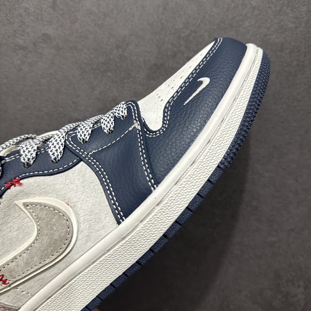 图片[5]-【定制版】Air Jordan 1 Low AJ1 乔1 北面联名 蓝白灰猪八 高端定制 低帮复古篮球鞋rn#定制鞋盒 大厂纯原品质出货 超高清洁度 皮料切割干净无任何毛边 细节完美货号：DM9188-016r 尺码：36 36.5 37.5 38 38.5 39 40 40.5 41 42 42.5 43 44 44.5 45 编码：HXS340360-莆田鞋批发中心