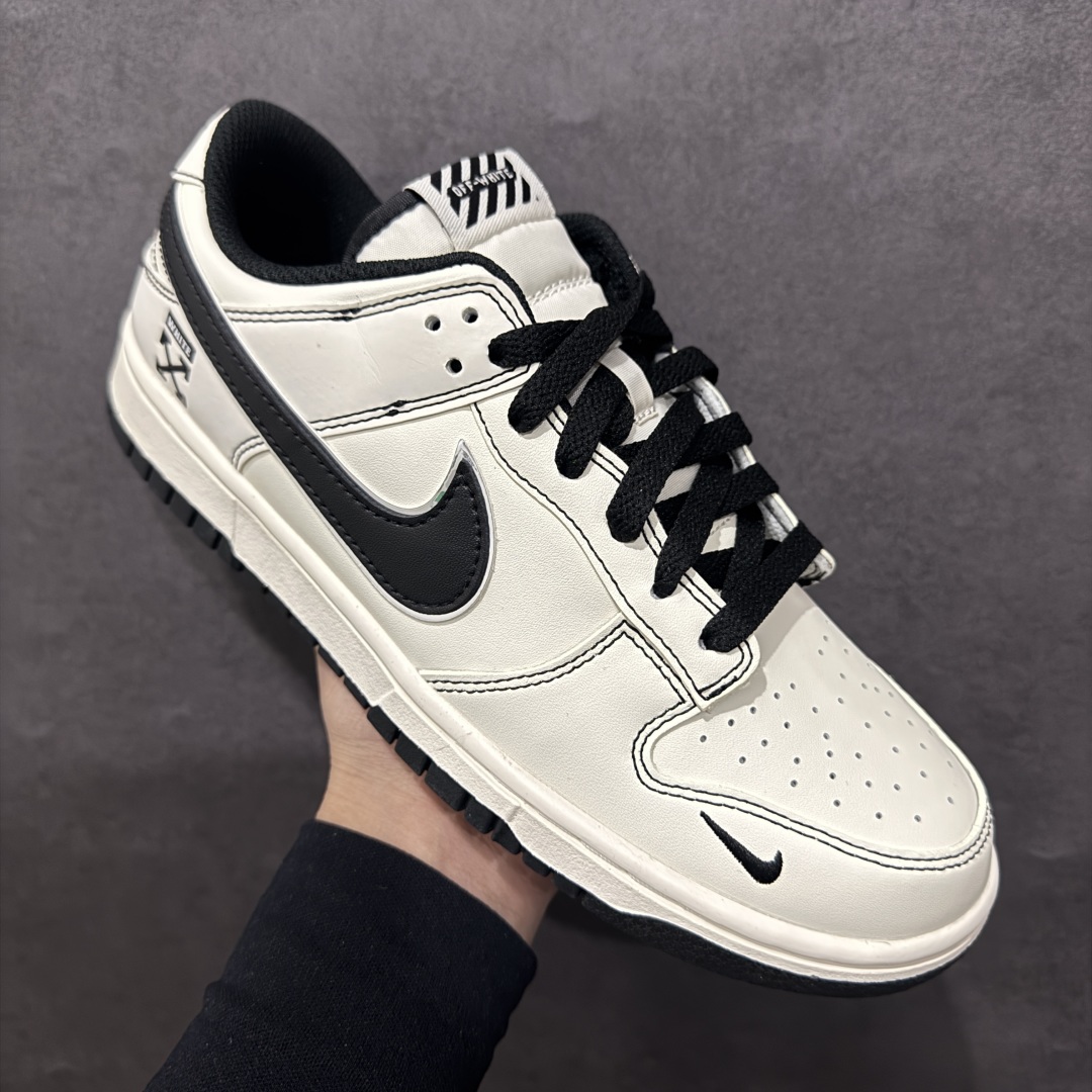 图片[3]-【定制版】Nk SB Dunk Low OFF-WHITE联名-米黑勾 周年高端定制 低帮休闲板鞋rn#定制鞋盒 大厂纯原品质出货 超高清洁度 皮料切割干净无任何毛边 细节完美 r 货号：DJ2024-003 尺码：36 36.5 37.5 38 38.5 39 40 40.5 41 42 42.5 43 44 44.5 45 编码：HXS260280-莆田鞋批发中心