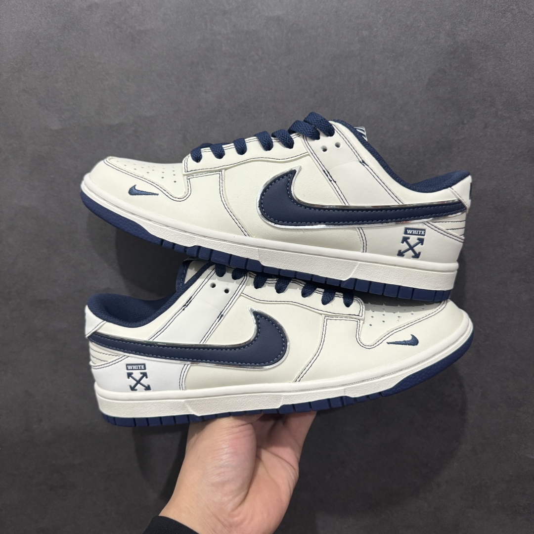 图片[9]-【定制版】Nike SB Dunk Low“OFF-WHITE联名——米白藏青勾”  周年高端定制 低帮休闲板鞋 定制鞋盒 大厂纯原品质出货 超高清洁度 皮料切割干净无任何毛边 细节完美 货号：DJ2024-011n Size:36 36.5 37.5 38 38.5 39 40 40.5 41 42 42.5 43 44 44.5 45 编码：HXS260280-莆田鞋批发中心