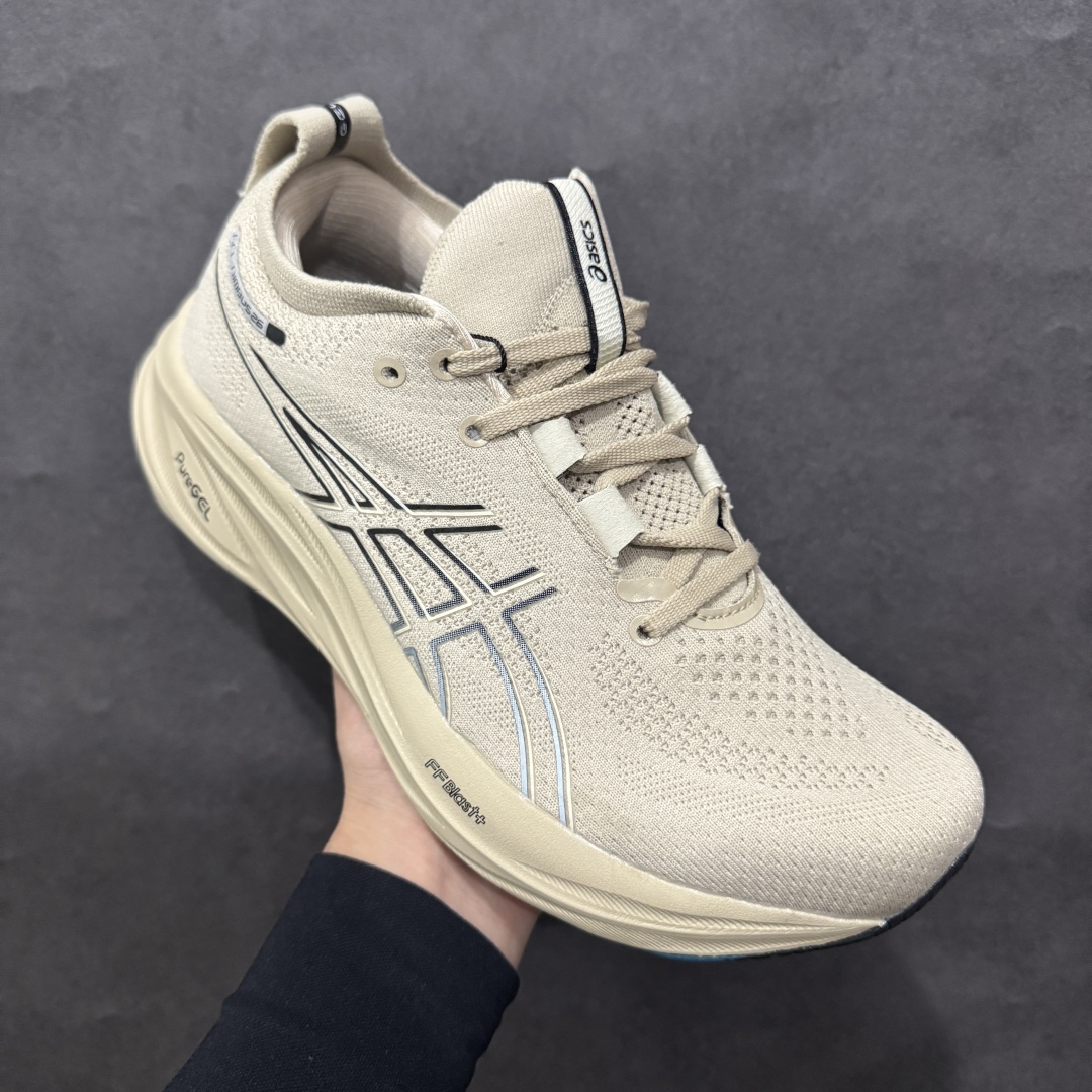 图片[3]-【纯原版本】ASICS Gel-NIMBUS 26 减震支撑耐磨 低帮 跑步鞋n此款新品ASICS Gel-NIMBUS 26 为酷跑推出 鞋面采用轻量透气针织材料制作 平添适脚性 中底使用FF BLAST PLUS ECO环保泡绵材料 增添可持续舒适流畅度  后掌缓震Pure GEL胶材设计 使柔软度增加 大底加宽设计 提升大底的抓地力与耐久度。 尺码：36-45 编码：NM230250-莆田鞋批发中心