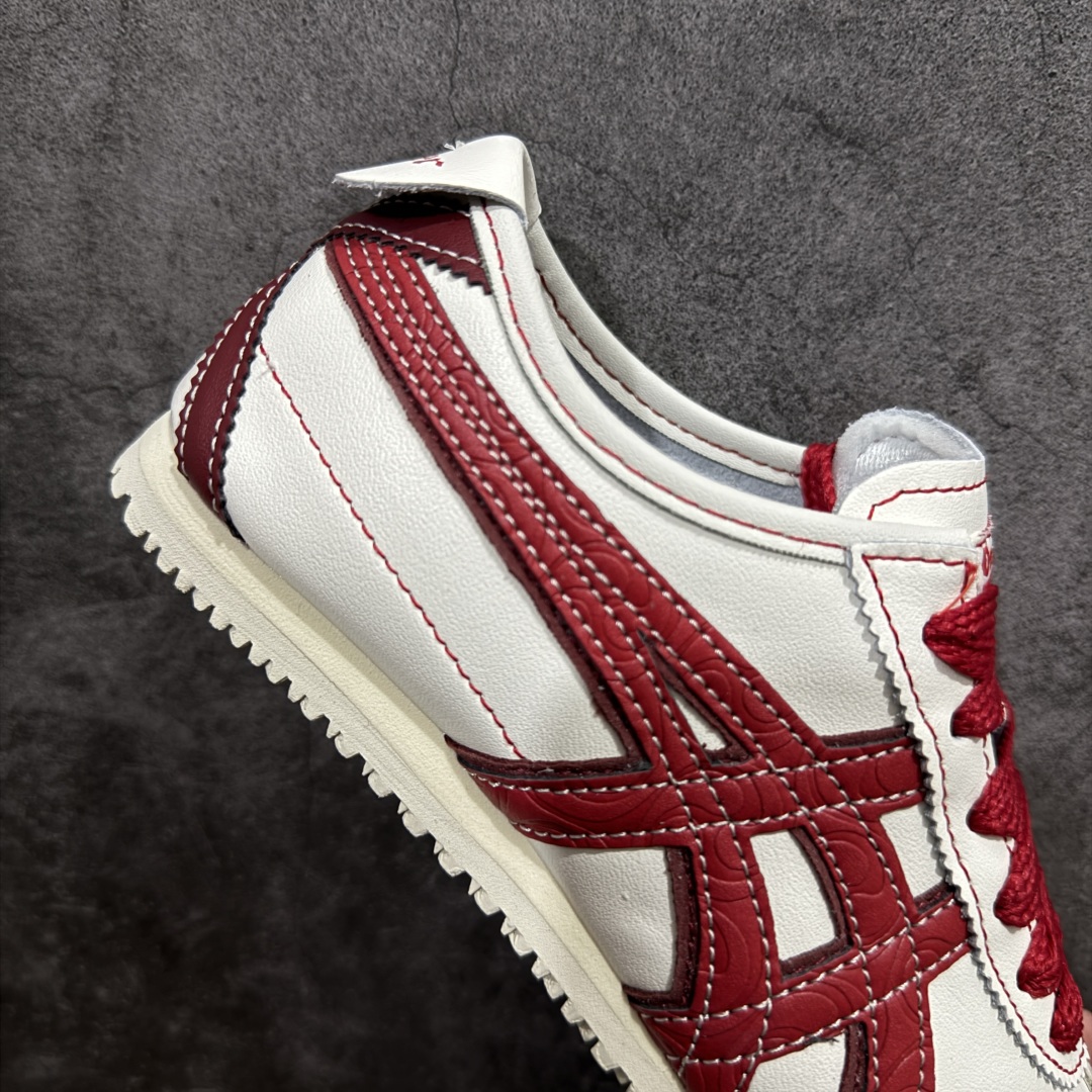 图片[7]-【公司级】Asics Onitsuka Tiger MEXICO 66 亚瑟士鬼冢虎复古经典板鞋 CNY蛇年限定n原装全套纸板楦头开发 原汁原味 完美呈现版型 私模正确鞋底咬花纹路 一比一鞋头弧度高度鞋身弧度 绝不口嗨 细节品控鞋型随意秒杀市面 原档咬花纹路私模大底 一个单元有六个三角形 总体形拼接呈现花瓣状 官方四联吊牌 原装Ortholite轻量化鞋垫 原盒原配 质保卡 说明书 钢印防尘纸  纸板中底带钢印 乳胶组合鞋垫 支持全方位的对比专柜 产品从款式颜色造型上体现出追求舒适和细节的完美 鞋类更是推崇手工制作的严谨与完美 融舒适性与可穿性的设计风格 注重细节的完美和别致魅力 既保持稳重 又不失轻松的时尚感  尺码：36 37 37.5 38 39 39.5 40 40.5 41.5 42 42.5 43.5 44 45 编码：FC220240-莆田鞋批发中心