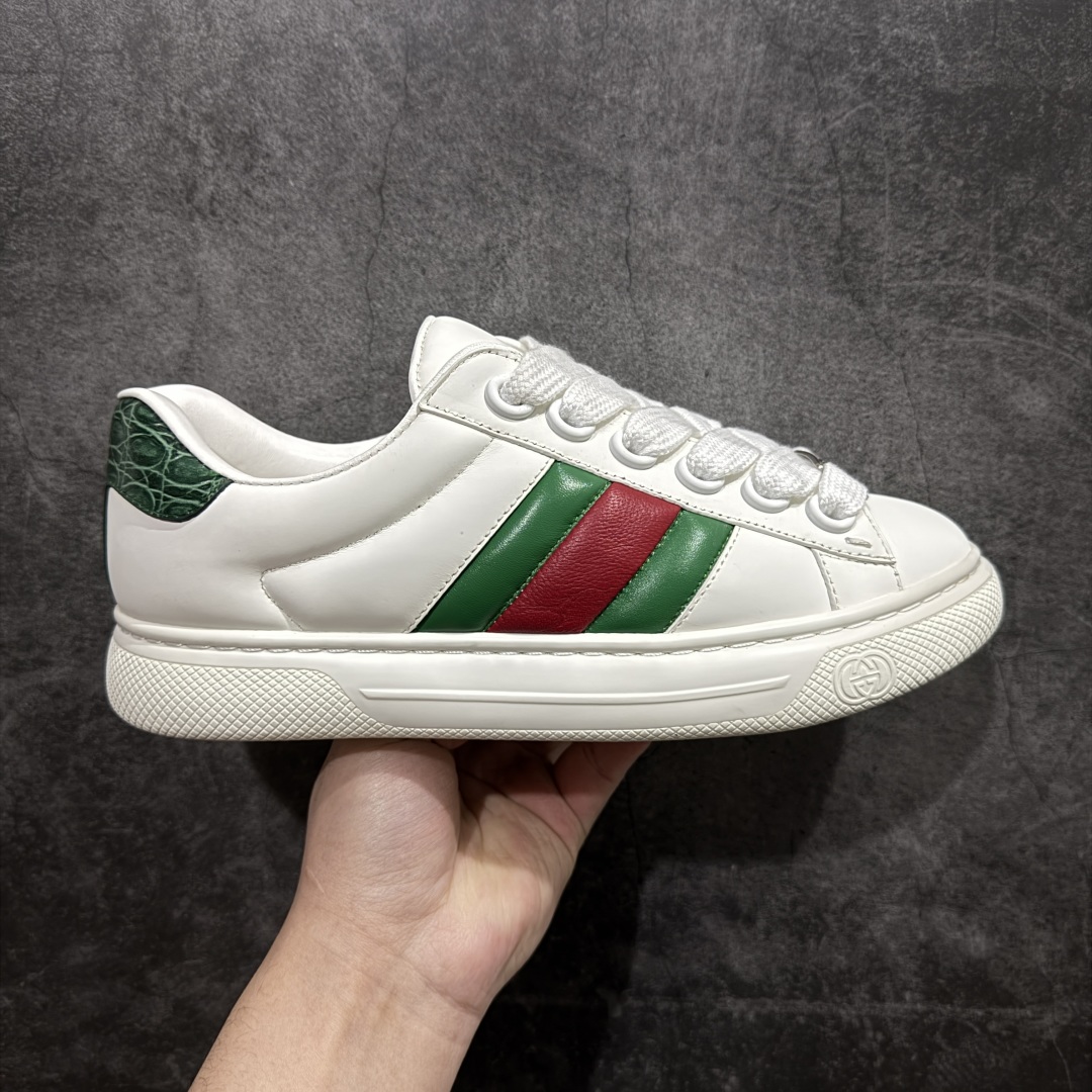 【广东纯原版本】Gucci Ace 米奇胖嘟嘟胖丁x休闲鞋 情侣鞋👫超软复古踩屎感 脚胖显腿瘦❤️n鞋面采用进口山羊皮 全对版材质版型n内里羊皮n大底橡胶发泡n码数:35-45 编码：KH430460-莆田鞋批发中心