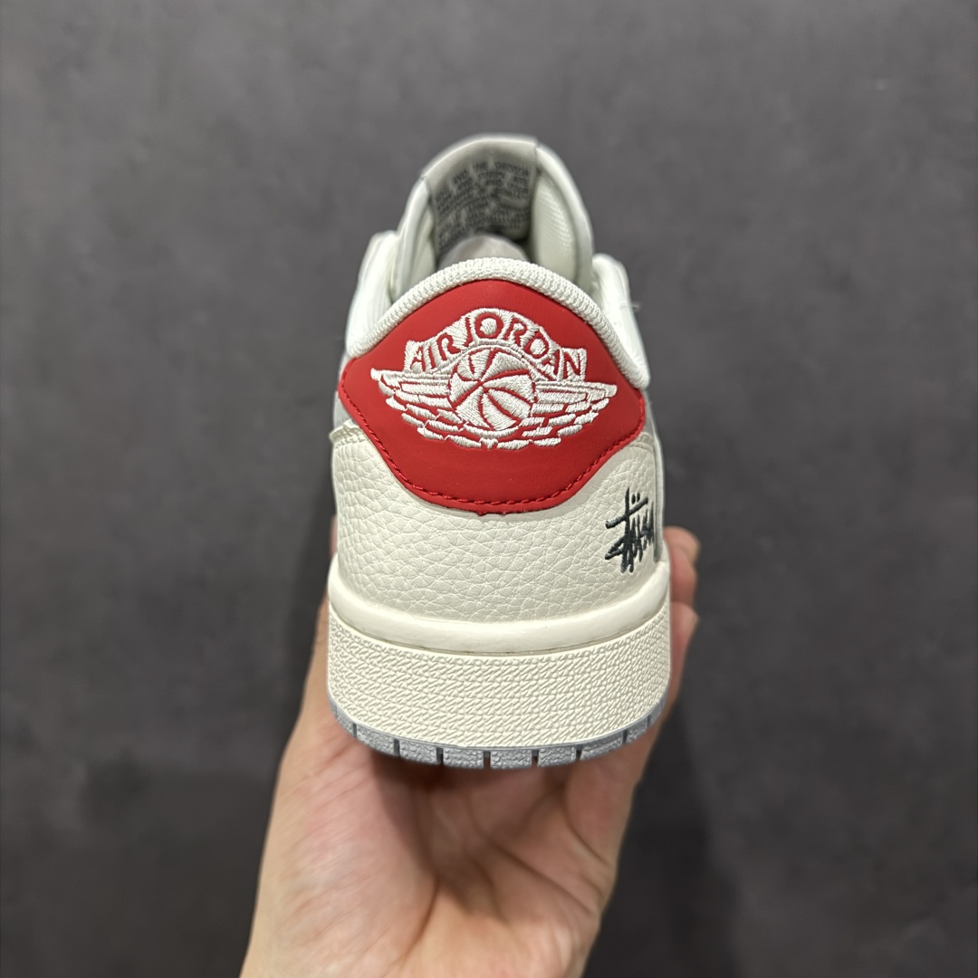 【定制版】Travis Scott x Fragment Design x Air Jordan 1 Low OG SP AJ1 乔1 斯图西联名-双拼红尾 低帮文化休闲板鞋 SJ2068-130
