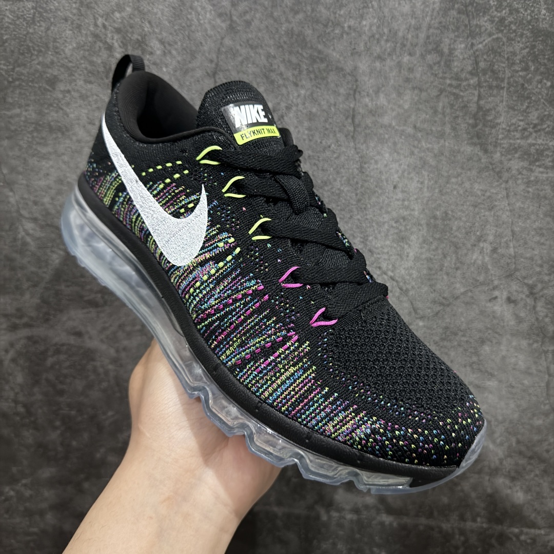 图片[3]-【纯原YH版本】Nike Air Max Flyknit 2014舒适百搭减震耐磨 低帮 休闲跑步鞋NIKE FLYKNIT AIR MAX 跑步鞋使用备受欢迎的创新FLYKNIT鞋面，一体成形无缝设计将良好的透气性、柔韧性及支撑性完美结合于一身，结合飞线（FLYWIRE）科技，大幅减轻鞋身重量同时，更能根据步态实时调整鞋面的贴合度，如第二层皮肤般轻盈包裹双脚。高性能的缓震性能可将外部冲击力减至最低，让热爱驰骋的你得到可靠的保护。抓地力半透明橡胶外底结合升级版华夫格外底纹路，保证高磨区的耐久性同时更能带给双脚持久稳定的抓地力，无论是路跑或赛道跑，都能为你造就强大功能支持。 货号：620469-015 尺码：35.5 36 36.5 37.5 38 38.5 39 40 40.5 41 42 42.5 43 44 44.5 45 46 46.5 编码：DF280300-莆田鞋批发中心