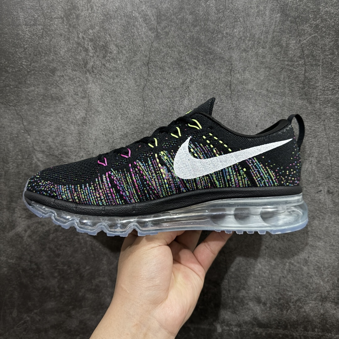 图片[2]-【纯原YH版本】Nike Air Max Flyknit 2014舒适百搭减震耐磨 低帮 休闲跑步鞋NIKE FLYKNIT AIR MAX 跑步鞋使用备受欢迎的创新FLYKNIT鞋面，一体成形无缝设计将良好的透气性、柔韧性及支撑性完美结合于一身，结合飞线（FLYWIRE）科技，大幅减轻鞋身重量同时，更能根据步态实时调整鞋面的贴合度，如第二层皮肤般轻盈包裹双脚。高性能的缓震性能可将外部冲击力减至最低，让热爱驰骋的你得到可靠的保护。抓地力半透明橡胶外底结合升级版华夫格外底纹路，保证高磨区的耐久性同时更能带给双脚持久稳定的抓地力，无论是路跑或赛道跑，都能为你造就强大功能支持。 货号：620469-015 尺码：35.5 36 36.5 37.5 38 38.5 39 40 40.5 41 42 42.5 43 44 44.5 45 46 46.5 编码：DF280300-莆田鞋批发中心