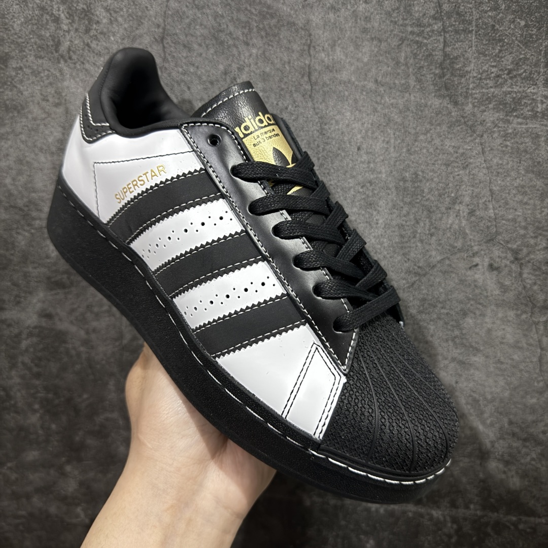 图片[3]-【平台充正版】Adidas Superstar XLG 阿迪贝壳头厚底款低帮休闲板鞋 IE8409nn市售最强版出货n平台充正版 全鞋百分百原材料全鞋电脑针车 Logo针车间距针数原版一致n皮料切割冲裁零瑕疵 原鞋一致含胶量大底原盒中文内外标 检验标 QC质检标齐全大几率过验 不对比市面只对比原鞋 只服务最高端市场  尺码：35.5 36 36 36.5 37 38 38.5 39 40 40.5 41 42 42.5 43 44 44.5 45 编码：H11250260-莆田鞋批发中心