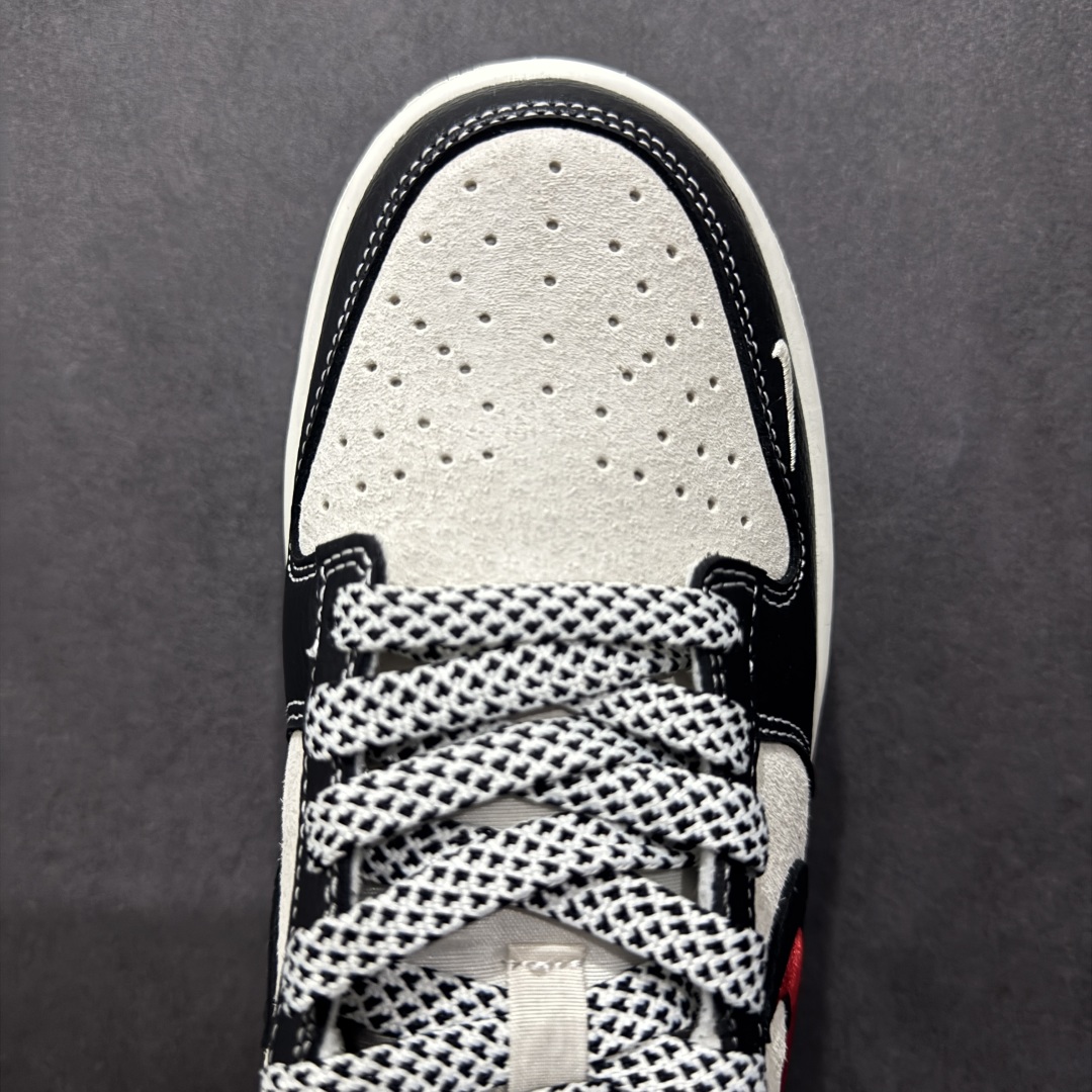 【定制版】Nk SB Dunk Low 北面联名 刺绣黑红勾 周年高端定制 低帮休闲板鞋 DJ2024-128
