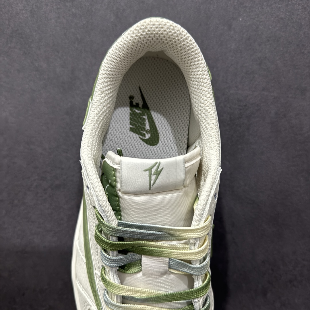 【定制版】TS x Air Jordan AJ1 Low x Travis Scott 白绿 倒钩低帮联名定制配色  DM7866-019