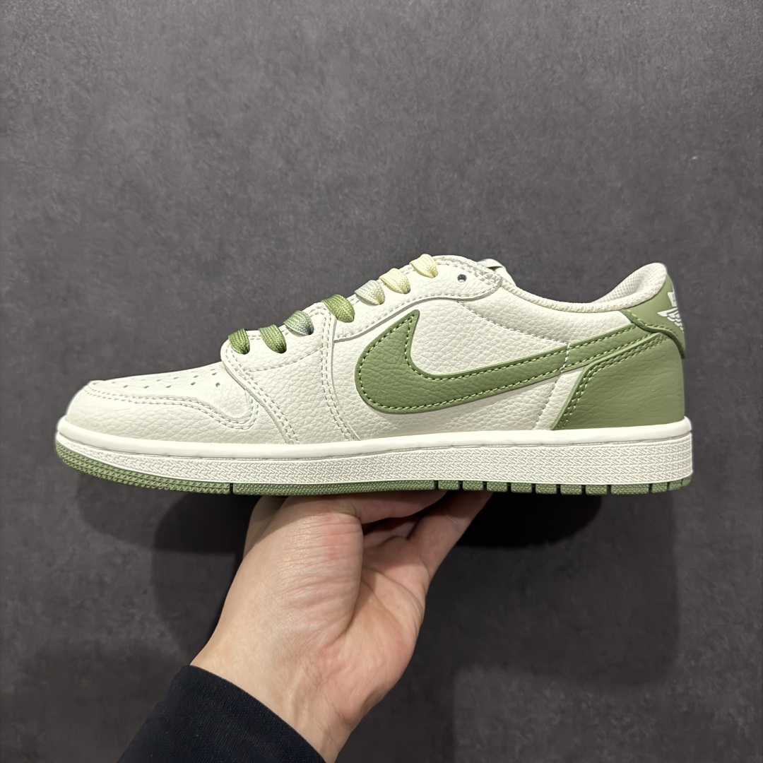 【定制版】TS x Air Jordan AJ1 Low x Travis Scott 白绿 倒钩低帮联名定制配色  DM7866-019
