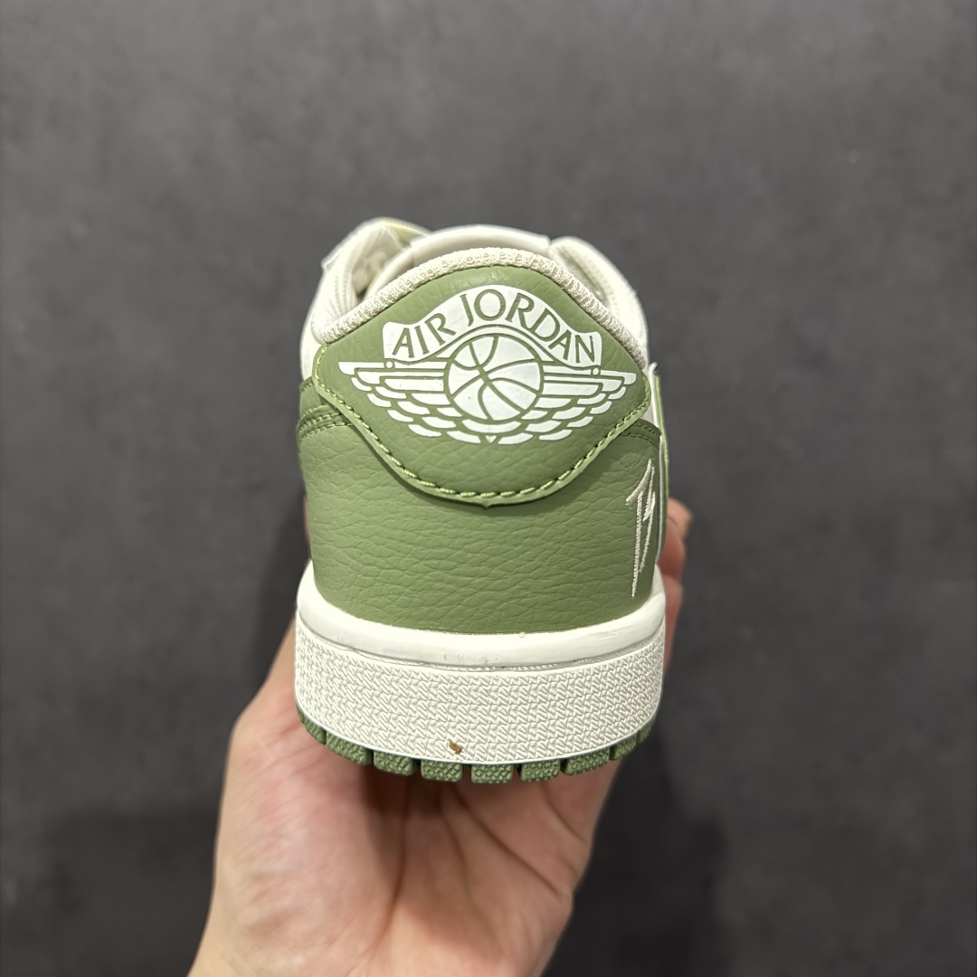 【定制版】TS x Air Jordan AJ1 Low x Travis Scott 白绿 倒钩低帮联名定制配色  DM7866-019
