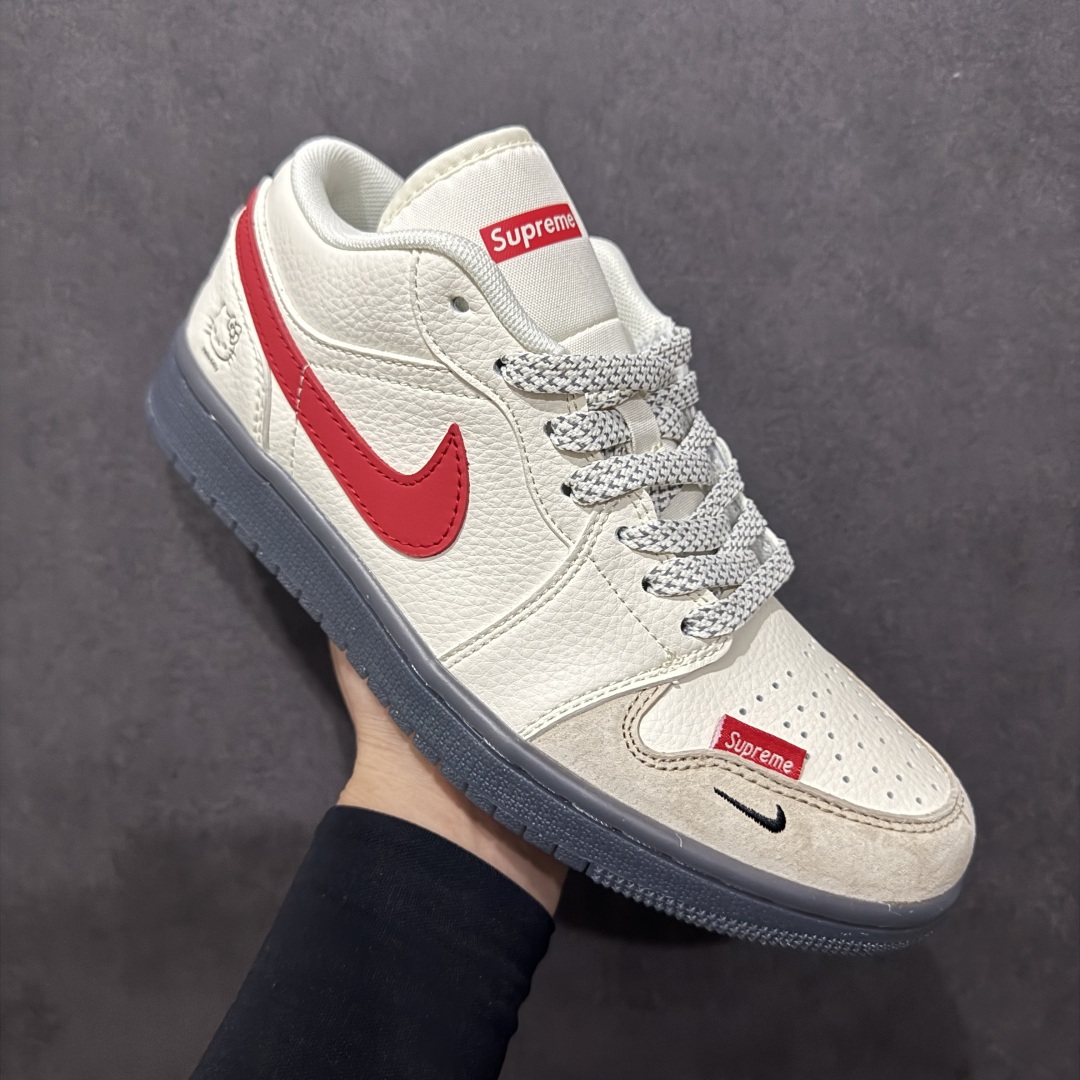 【定制版】AIR JORDAN 1 Low Supreme联名 周年高端定制 低帮休闲板鞋  XF8698-037
