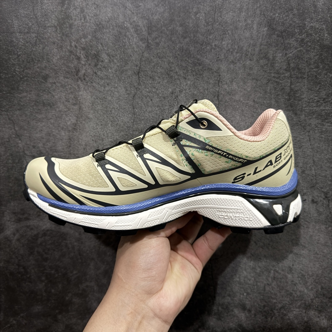 图片[2]-【W1版】 Salomon XT-6 Mindful 2n萨洛蒙复古潮流户外机能登山跑鞋 鹅黄色女鞋nn纯原外贸平台特供订单耗时半年巨作 全套原纸板楦头开发原厂特供网布配套加持 确保原汁原味n完美呈现版型 原档数据独家私模五层组合大底原装Ortholite轻量化鞋垫 中底布带钢印编号原厂TPU锁扣 进口港宝加持后跟自然饱满 还原公司包裹性鞋面以“锯齿”状的包裹系统呈现在基色底之下加入了各种色点缀将公司的最新技术和时尚前卫的造型融入耐用的长跑款式中鞋面由 TPU 薄膜制成 并焊接在高耐磨网眼上 使其既时尚又坚固 由 ACS底盘支撑 可增强稳定性和支撑力 以及由橡胶凸耳 Contragrip外底覆盖的 EVA 缓冲中底 旨在应对崎岖的地形 鞋舌上的彩色Salomon 标签、Quicklace 系统以及鞋头、鞋舌和鞋跟上的附加品牌使细节更加完美 让穿着者可以轻松驾驭户外与通勤下的任何运动生活场景 无缝鞋身户外随意纵横 颜值与脚感兼备 出街通勤 绝对非常吸睛 你值得拥有 尺码：36 36.5 37.5 38 38.5 39 40  编码：YX290340-莆田鞋批发中心