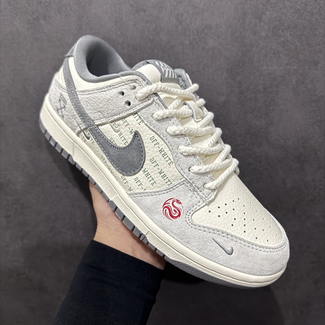 图片[3]-【定制版】Nk SB Dunk Low OFF-WHITE蛇年联名 猪八弹幕灰勾 周年高端定制 低帮休闲板鞋 YX5066-213rn#定制鞋盒 大厂纯原品质出货 超高清洁度 皮料切割干净无任何毛边 细节完美 r 尺码：36 36.5 37.5 38 38.5 39 40 40.5 41 42 42.5 43 44 44.5 45 编码：HXS320340-莆田鞋批发中心