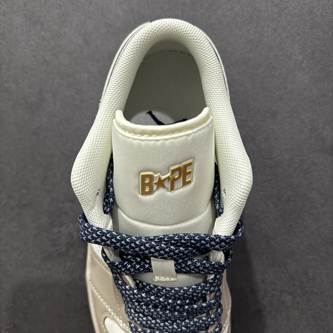 【定制版】Air Jordan 1 Retro Low x BAPE 米灰蓝满天星  XF8698-036