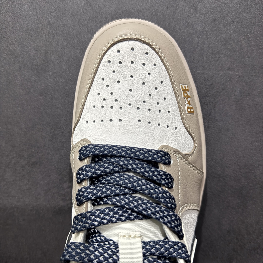 【定制版】Air Jordan 1 Retro Low x BAPE 米灰蓝满天星  XF8698-036