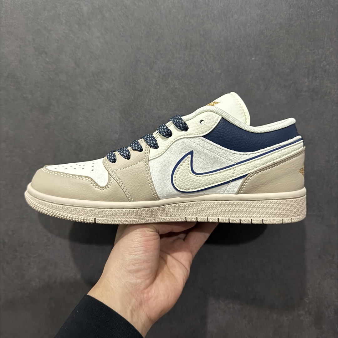【定制版】Air Jordan 1 Retro Low x BAPE 米灰蓝满天星  XF8698-036