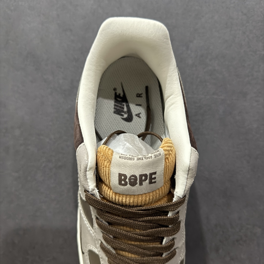 【定制版】Nike Air Force 1 Low 07 x BAPE 棕红小钩  KK1988-039