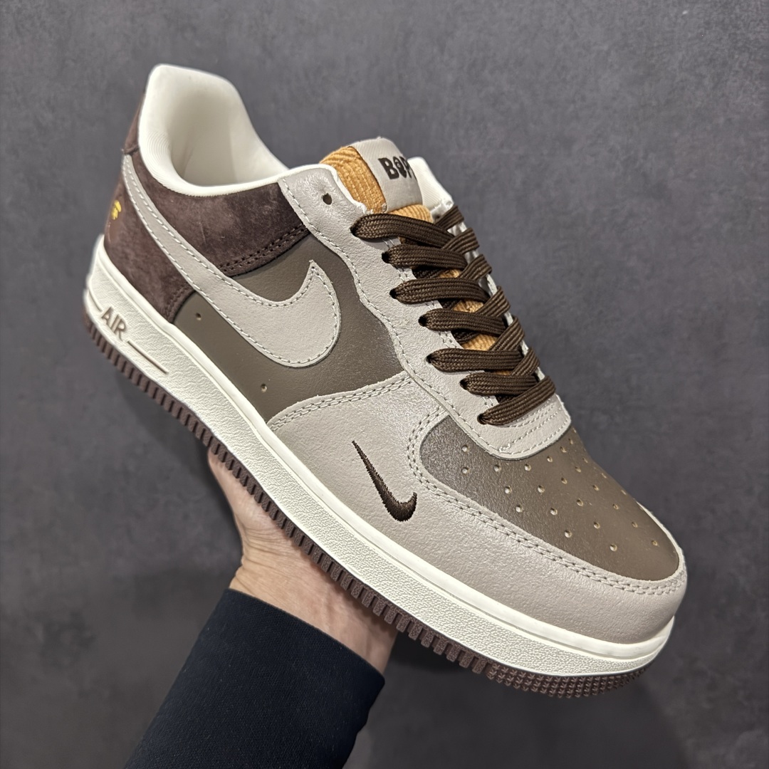 【定制版】Nike Air Force 1 Low 07 x BAPE 棕红小钩  KK1988-039