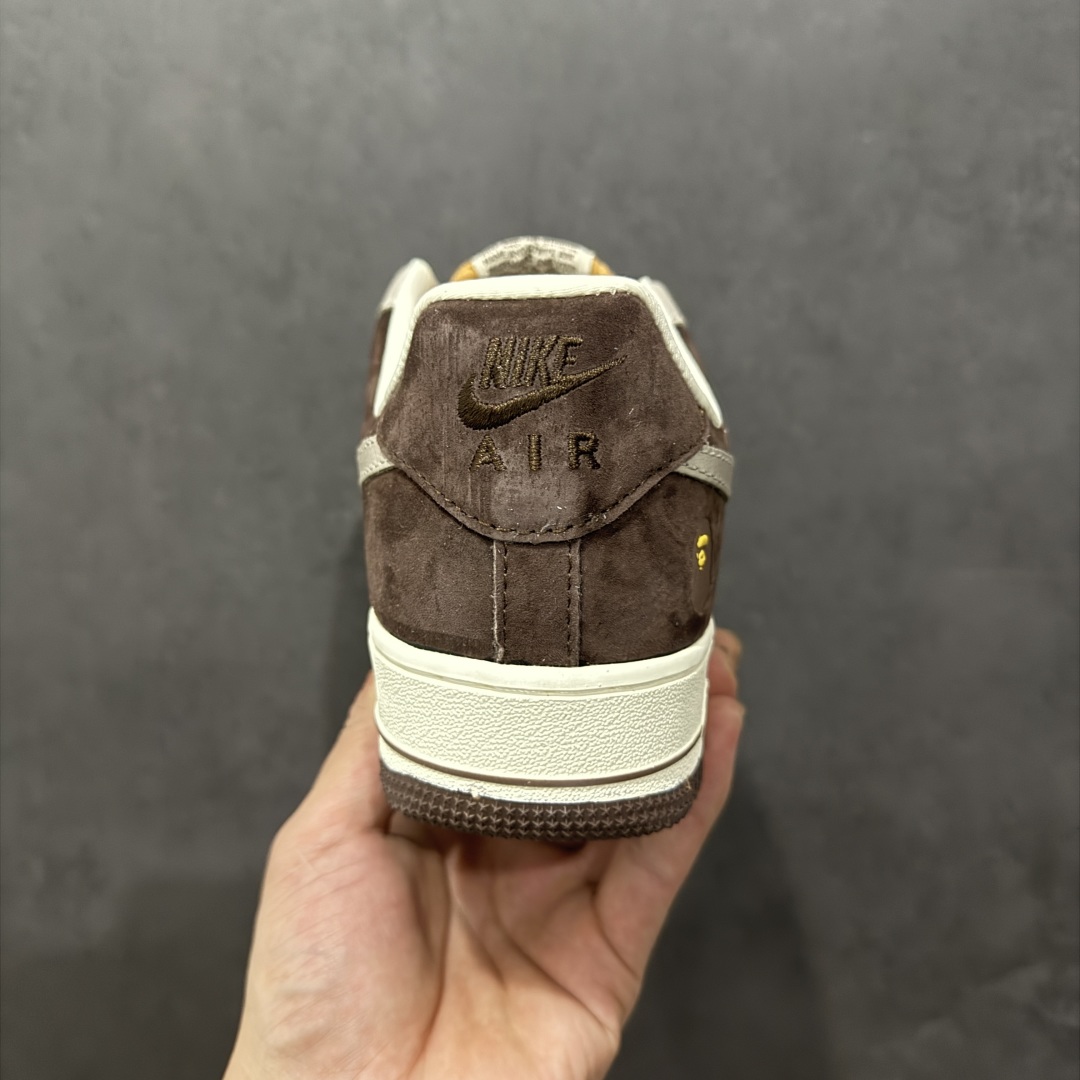 【定制版】Nike Air Force 1 Low 07 x BAPE 棕红小钩  KK1988-039