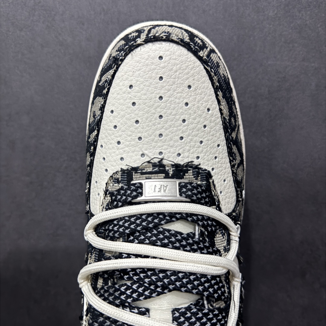 【定制版】Nk Air Force 1'07 Low 迪奥联名 黑花纹抽绳 空军一号低帮休闲板鞋 SJ1198-106